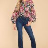 Clothing Olivia James The Label Blouses & Shirts | Emory Peony Top Navy