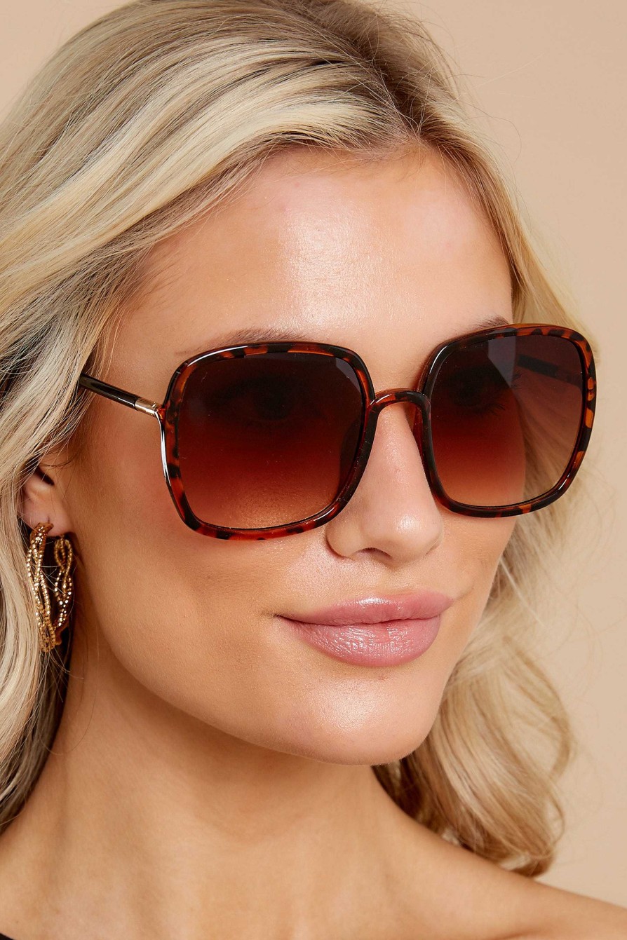 Accessories Red Dress Sunglasses | Don'T Stare Tortoise Brown Fade Sunglasses Brownfade Tortoise
