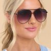 Accessories Red Dress Sunglasses | Shades Of Summer Gradient Sunglasses Black
