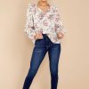 Clothing Red Dress Blouses & Shirts | Fairest Of Them All And Pink Floral Print Top Ivory