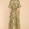 Clothing Red Dress Maxi Dresses | Look At Her Floral Maxi Dress Olive Green