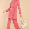 Clothing Aura Two Piece Sets | Business Girl Pants Porcelain Rose