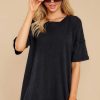 Clothing Z Supply Mini Dresses | Delta Slub Washed T-Shirt Dress Black