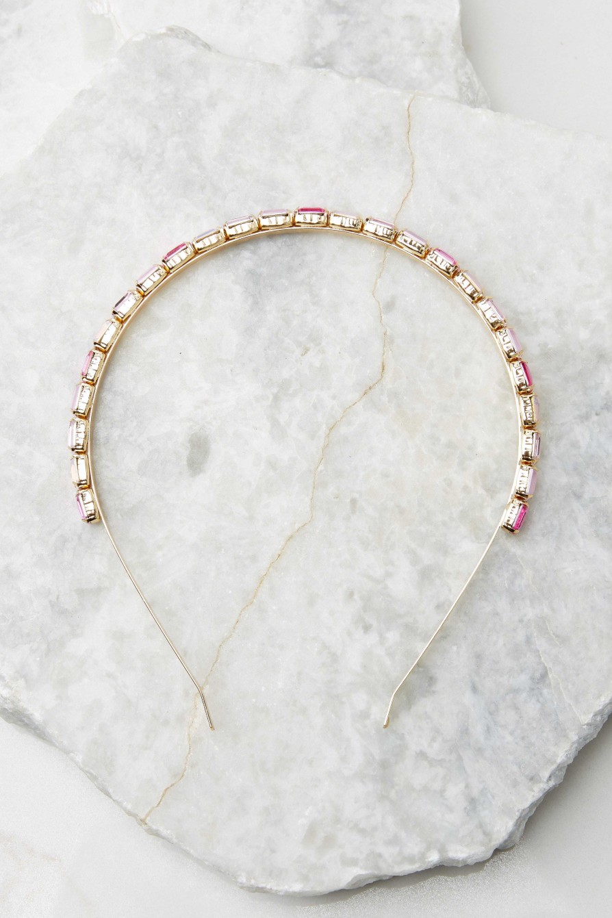 Accessories Red Dress Hair Accessories | Drop Of Sparkle Multi Headband Pink