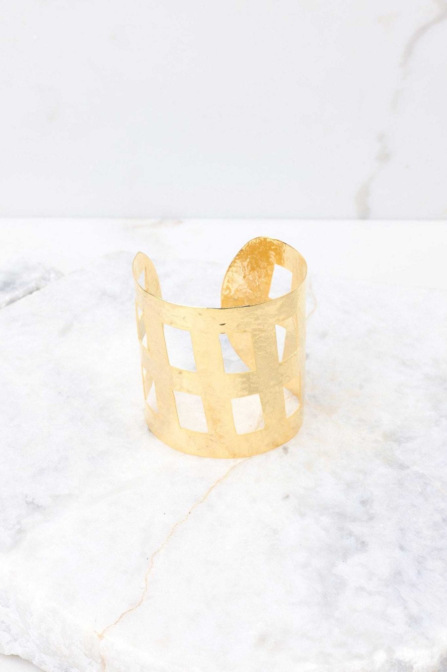 Jewelry Treasure Jewels | Square Cuff Bangle Gold