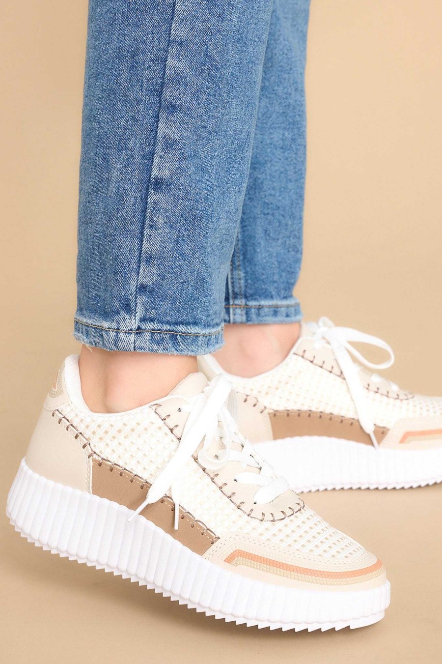 Shoes Red Dress Printed Sneakers | Iconic Steps Sneakers Beige