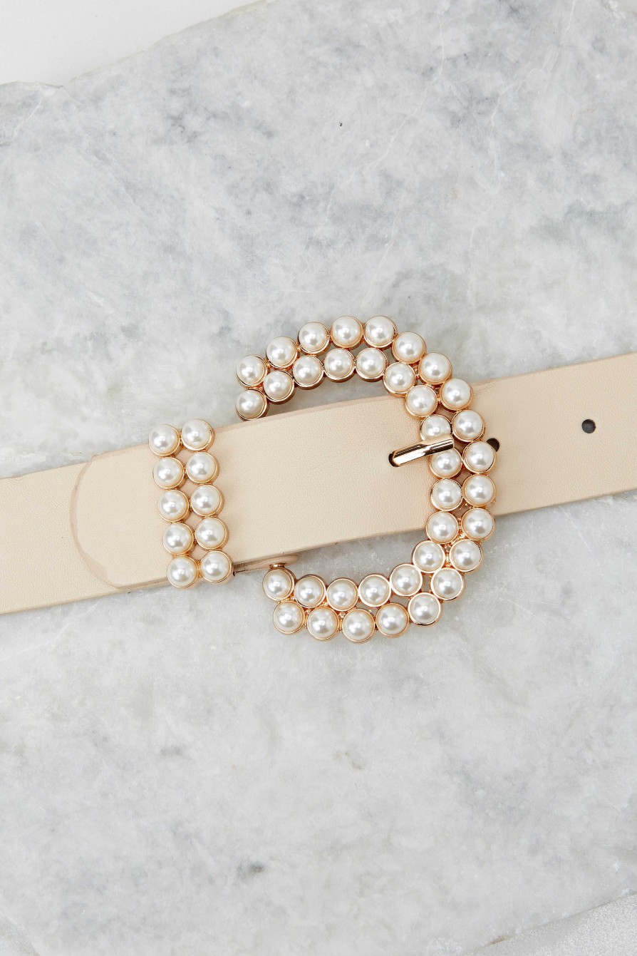 Accessories Red Dress Belts | All In Place Ivory Belt White