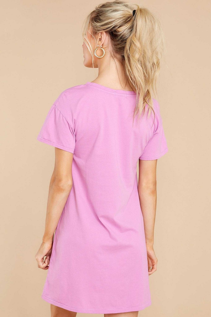 Clothing Z Supply Mini Dresses | Birdie Organic Mini Dress Violet