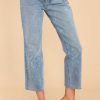 Clothing Red Dress Distressed Denim | Wash Me Away Medium High Rise Cropped Jeans Medium Vintage