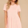 Clothing Z Supply Mini Dresses | Lucia Triblend Dress Coral Almond