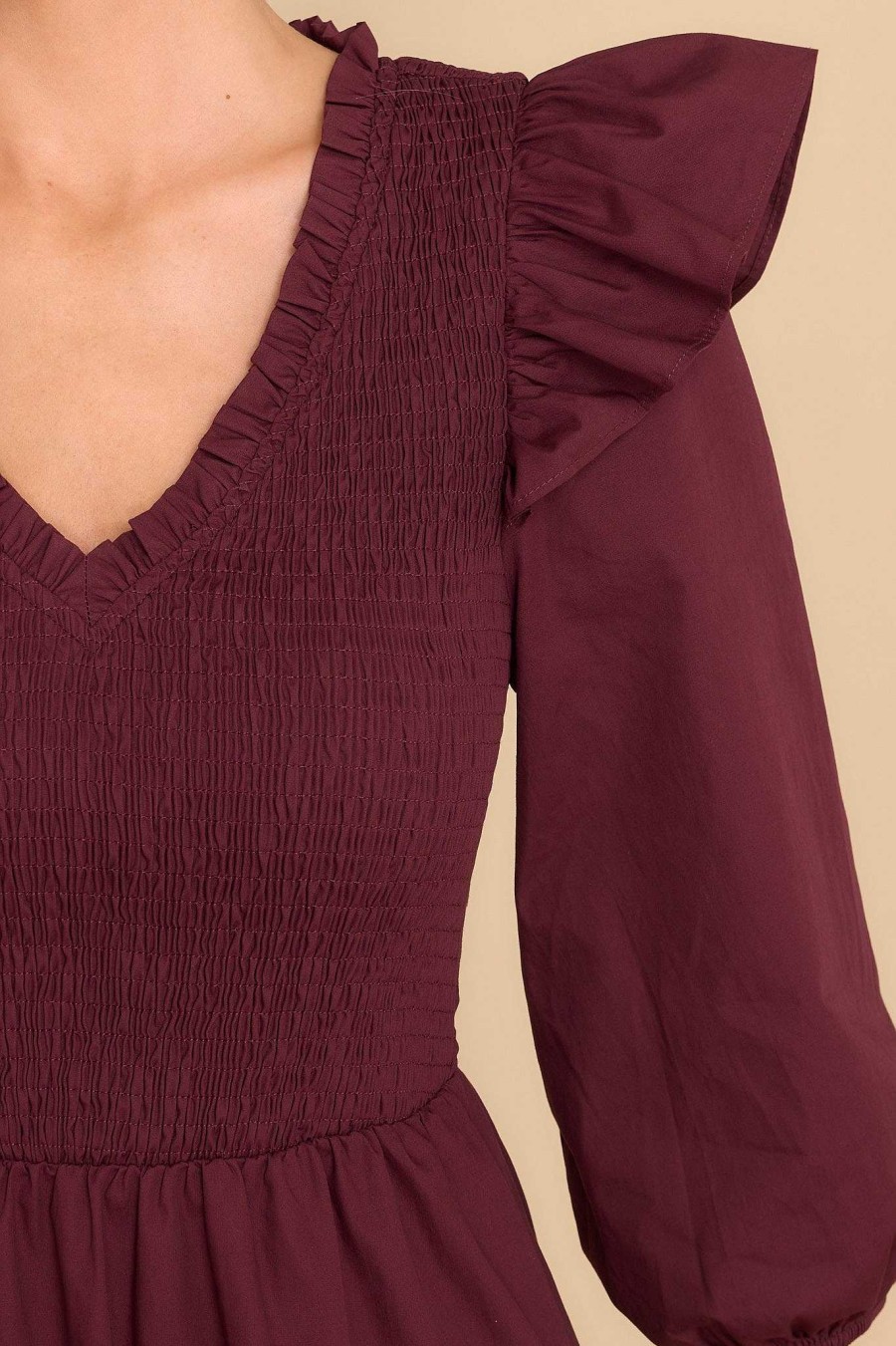 Clothing Red Dress Maxi Dresses | If You Know You Know Maxi Dress Burgundy
