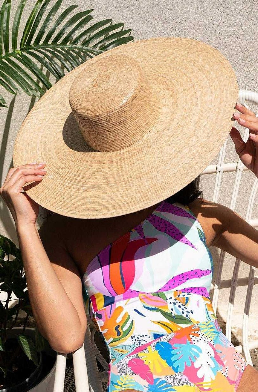 Accessories Lack of Color Hats | Ultra Wide Palma Natural Boater Hat Beige