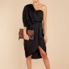Clothing Red Dress Mini Dresses | Text Me Later Dress Black