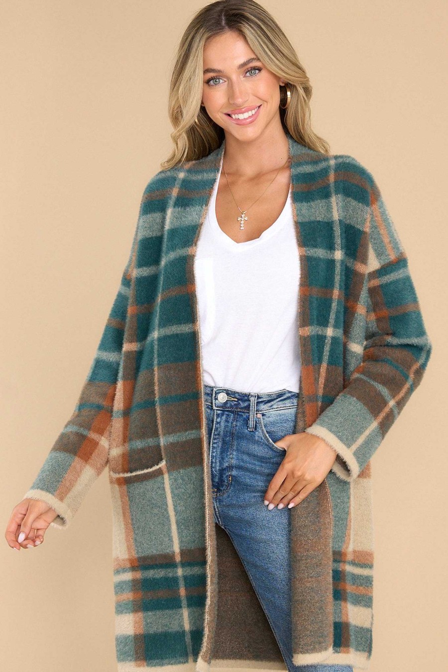 Clothing Red Dress Cardigans | Home Body Cardigan Dark Teal