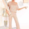 Clothing Red Dress Blouses & Shirts | I'M Tempted Sequin Top Rose Gold