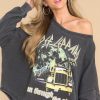 Clothing Recycled Karma Casual Tops | Def Leppard Through The Night Sweatshirt Black
