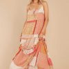 Clothing Red Dress Maxi Dresses | Met By Chance Orange Print Maxi Dress Multi