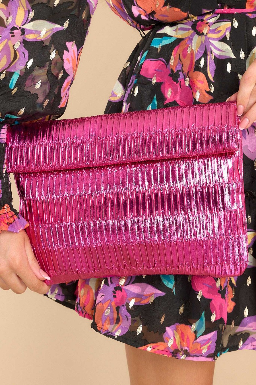 Accessories Red Dress Clutches & Pouches | Just What I Needed Bag Hot Pink