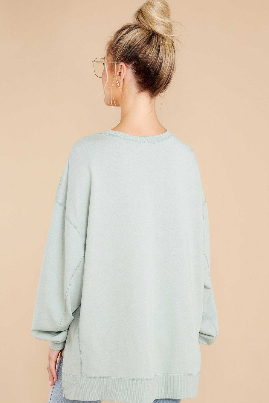 Clothing Z Supply Sweatshirts & Hoodies | Modern Weekender Aqua Stone