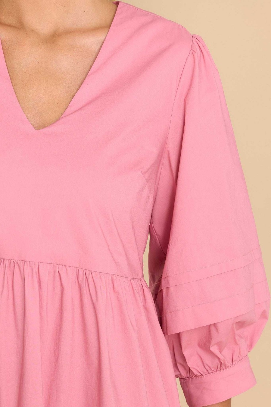 Clothing Aura Midi Dresses | Cozy And Carefree Elegance Midi Dress Rose