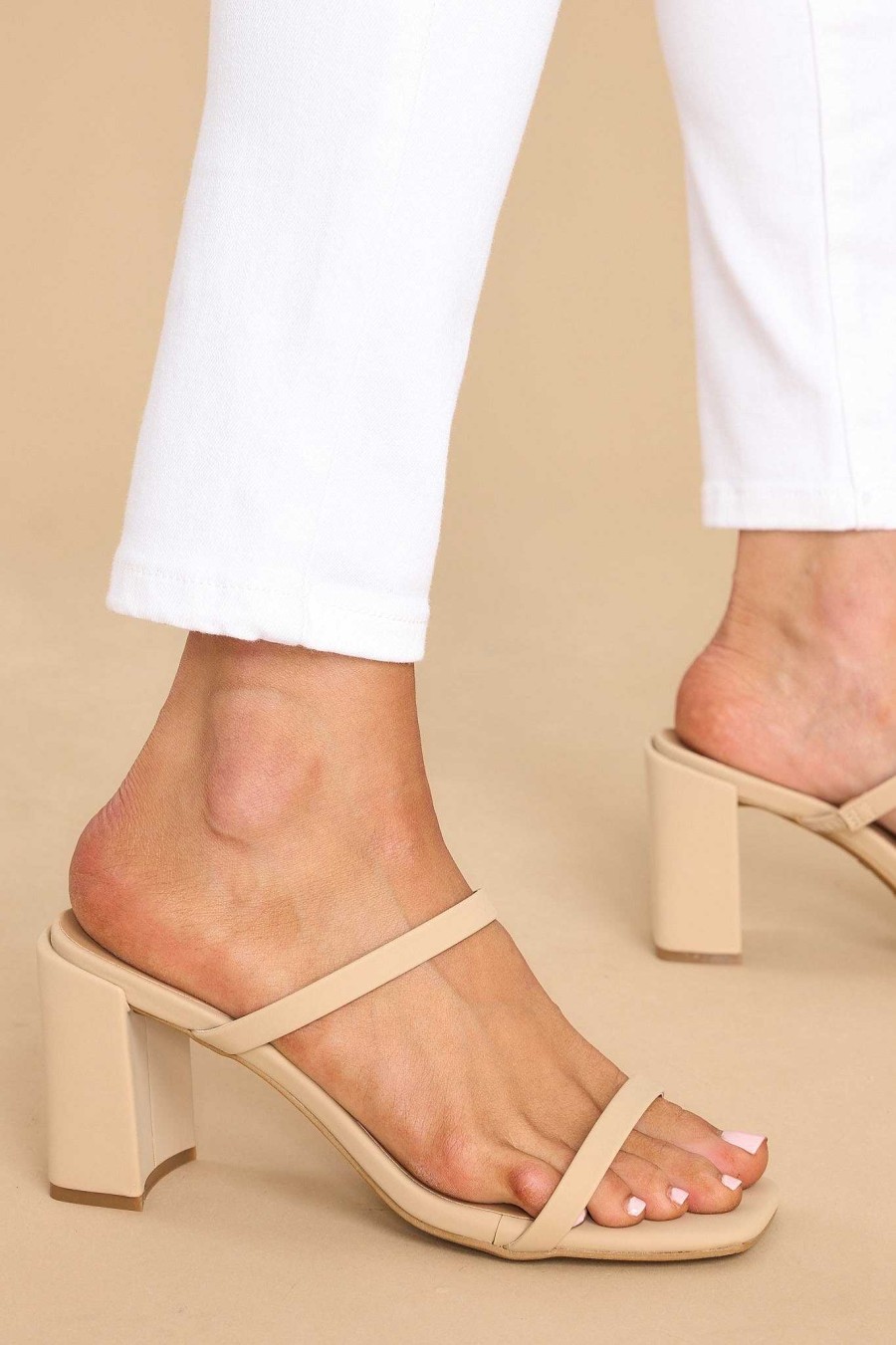Shoes Red Dress High Heel Sandals | Wait Here High Heel Sandals Beige