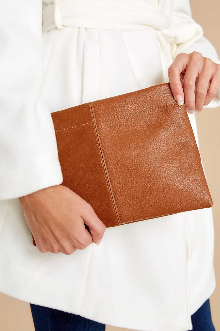 Accessories Red Dress Clutches & Pouches | Strutting With Style Clutch Chestnut