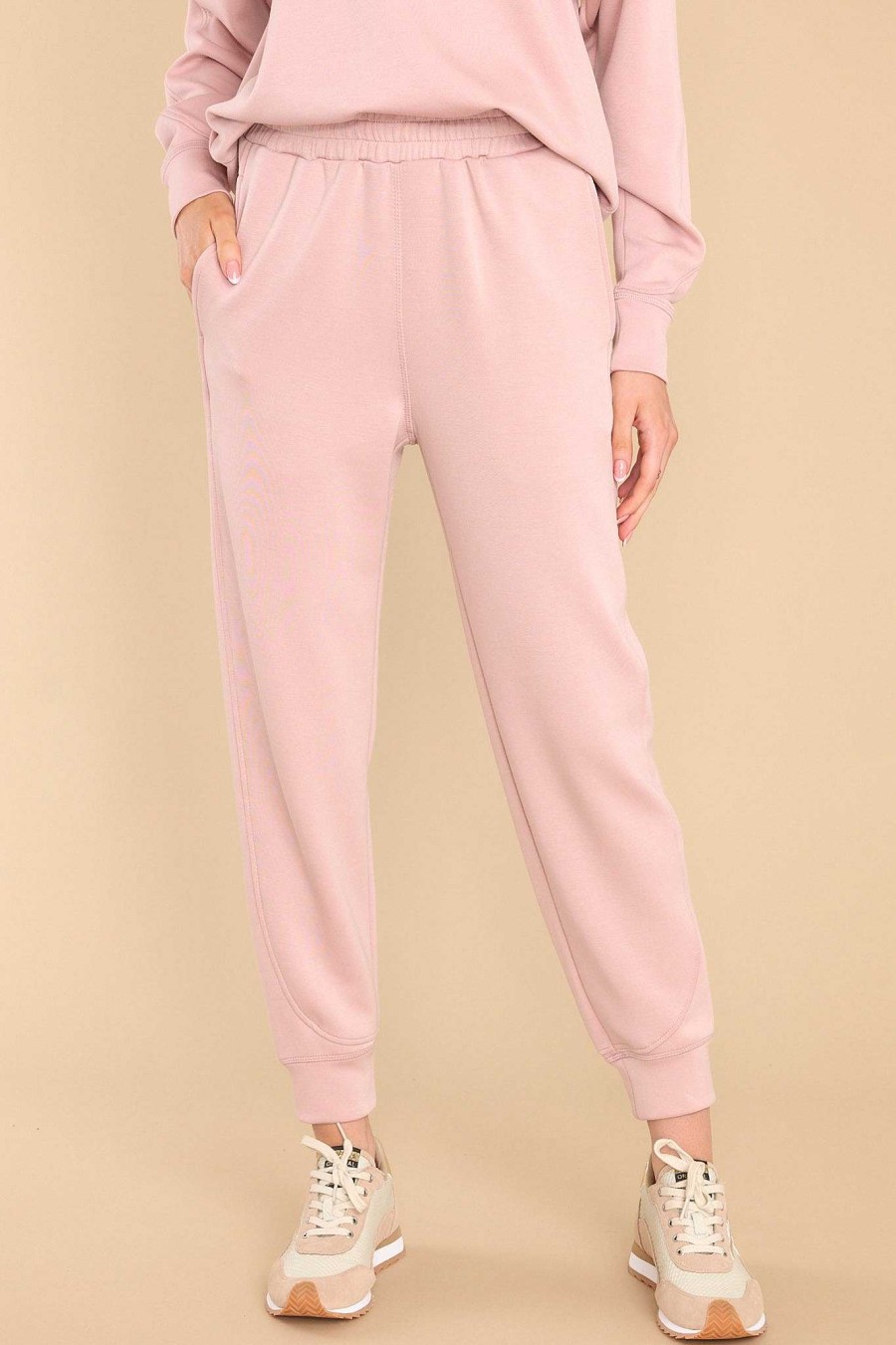 Clothing Red Dress Loungewear Bottoms | A Chill Moment Joggers Blush