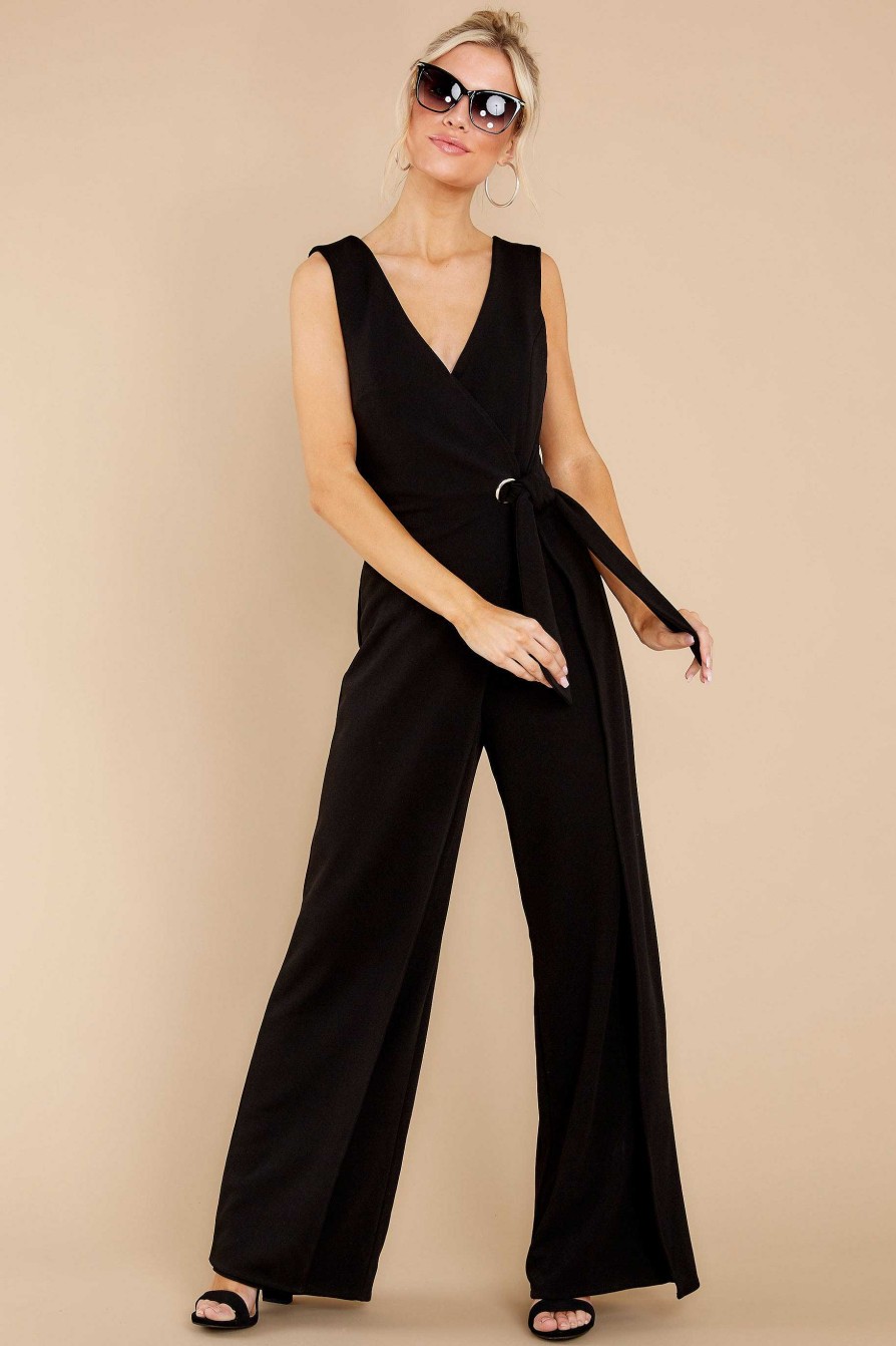 Clothing Red Dress Jumpsuits | When We'Re Together Jumpsuit Black