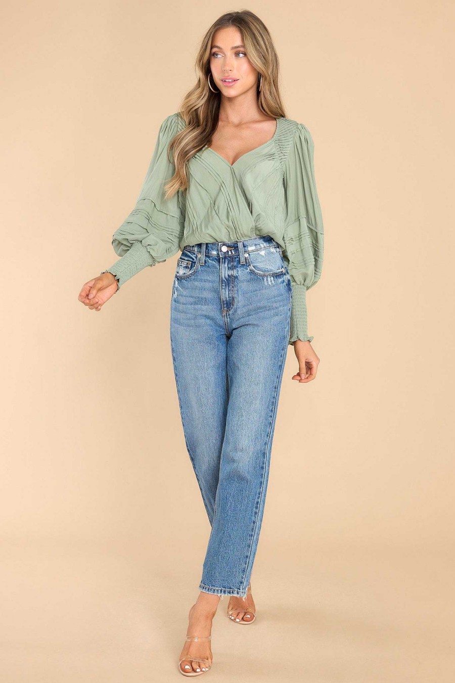 Clothing Red Dress Distressed Denim | Don'T Break My Heart Wash Straight Leg Jeans Medium