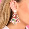 Jewelry Red Dress | Oh What Fun Multi Beaded Earrings White