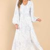 Clothing Aura Maxi Dresses | Practicing Peaceful Print Maxi Dress Blue