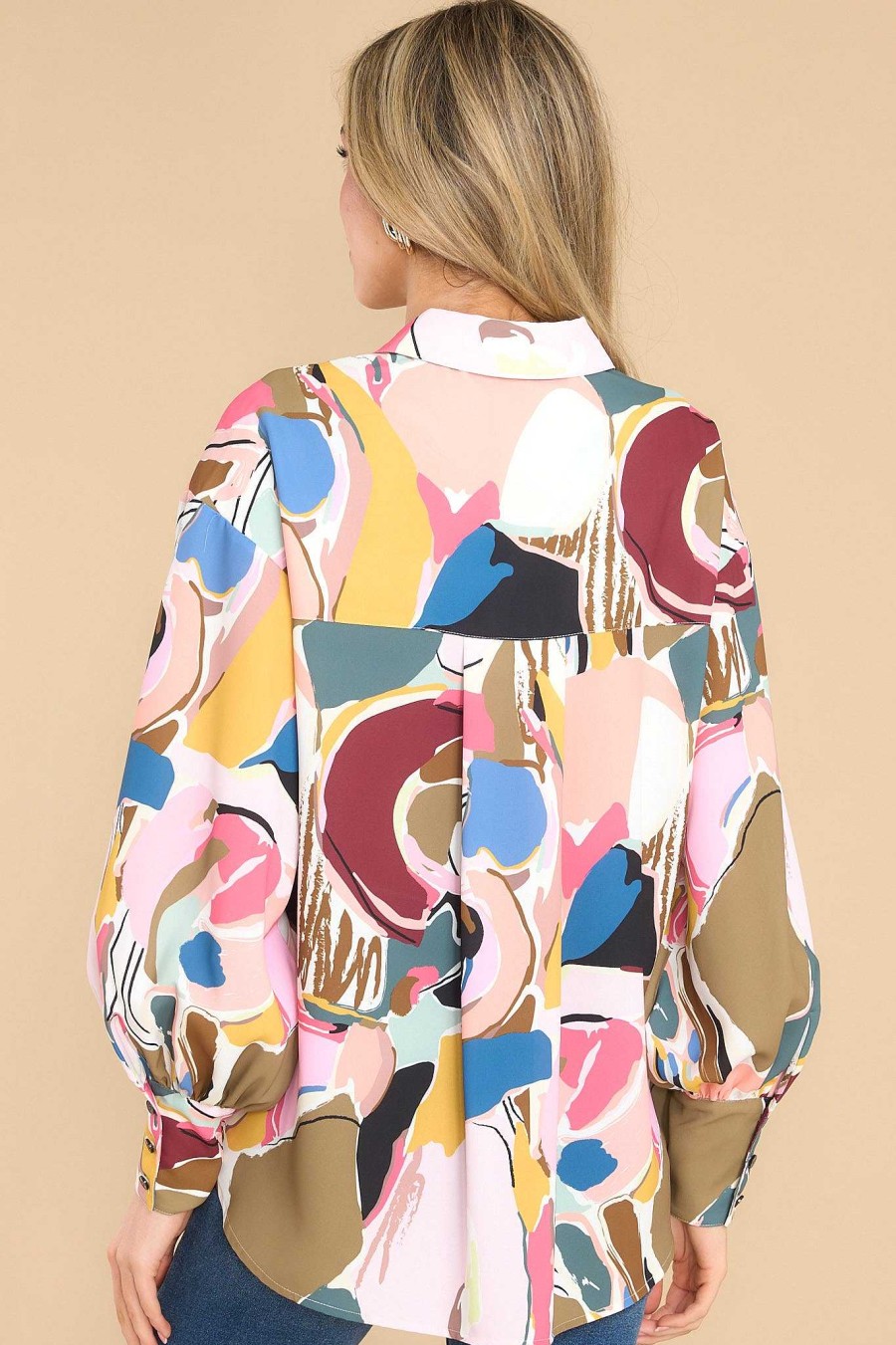 Clothing Crosby by Mollie Burch Blouses & Shirts | Mignonne Abstract Expressions Top Print