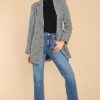 Clothing Aura Coats | No Bad Angles Houndstooth Blazer Black