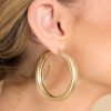 Jewelry Red Dress | Admit It Matte Hoop Earrings Gold