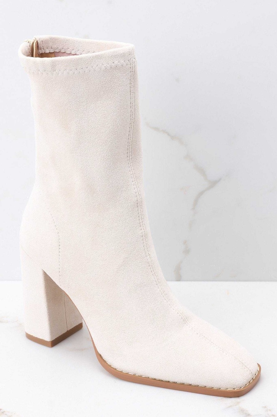 Shoes Red Dress Ankle Booties | I Mean Love Ankle Booties Ivory