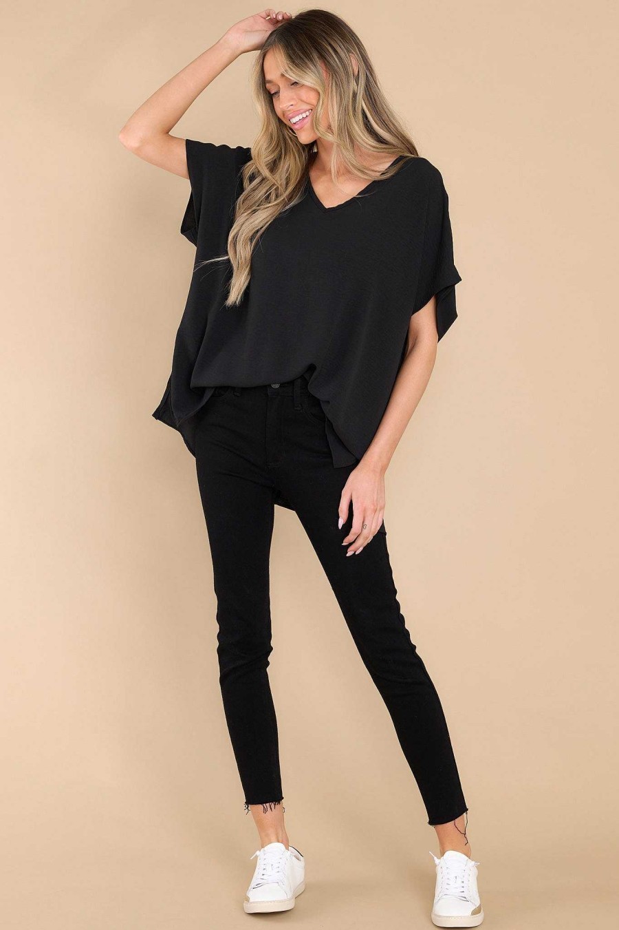 Clothing Aura Tees | Almost Certain Top Black