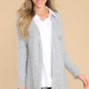 Clothing Red Dress Casual Tops | One Last Moment Cardigan Grey