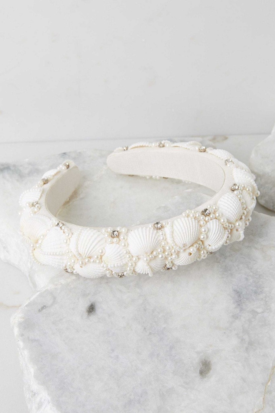 Accessories Red Dress Hair Accessories | Perfect Pearls Headband Ivory