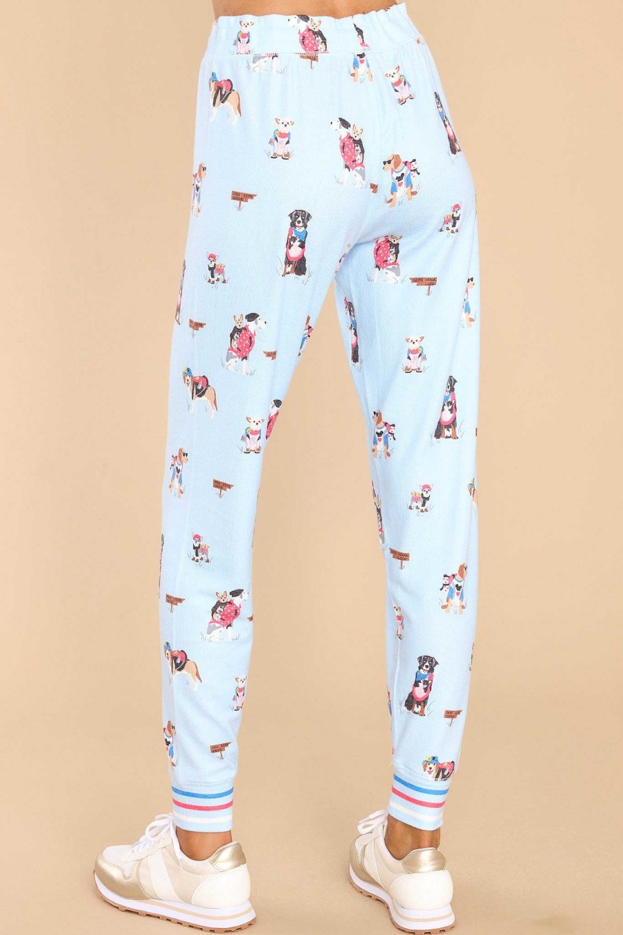 Clothing PJ Salvage Joggers | Ruffin' It Jammie Pants Ice Blue