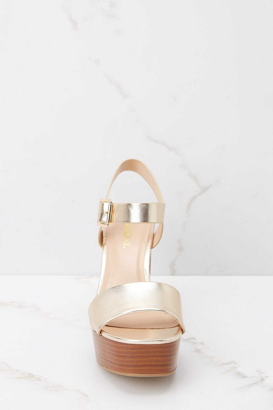 Shoes Red Dress Ankle Strap Heels | Fancy Feet Heels Gold