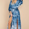 Clothing Red Dress Maxi Dresses | By Design Tie Dye Maxi Dress Blue
