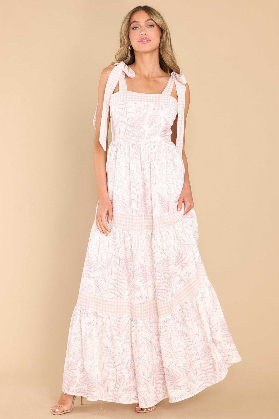 Clothing Aura Maxi Dresses | Forever With Me Print Maxi Dress Pink