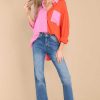 Clothing Red Dress Casual Tops | Two-Faced Colorblock Top Pink