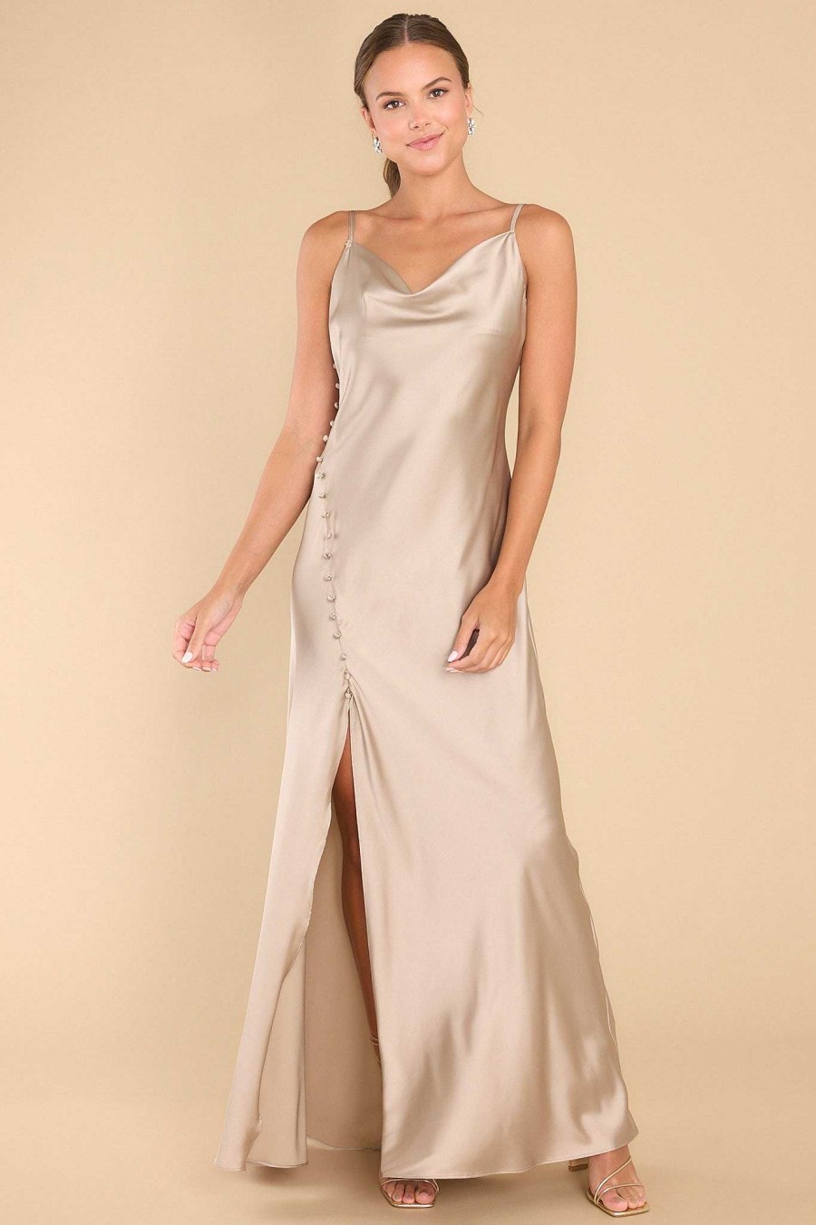 Clothing Red Dress Maxi Dresses | Illustrious Woman Maxi Dress Champagne