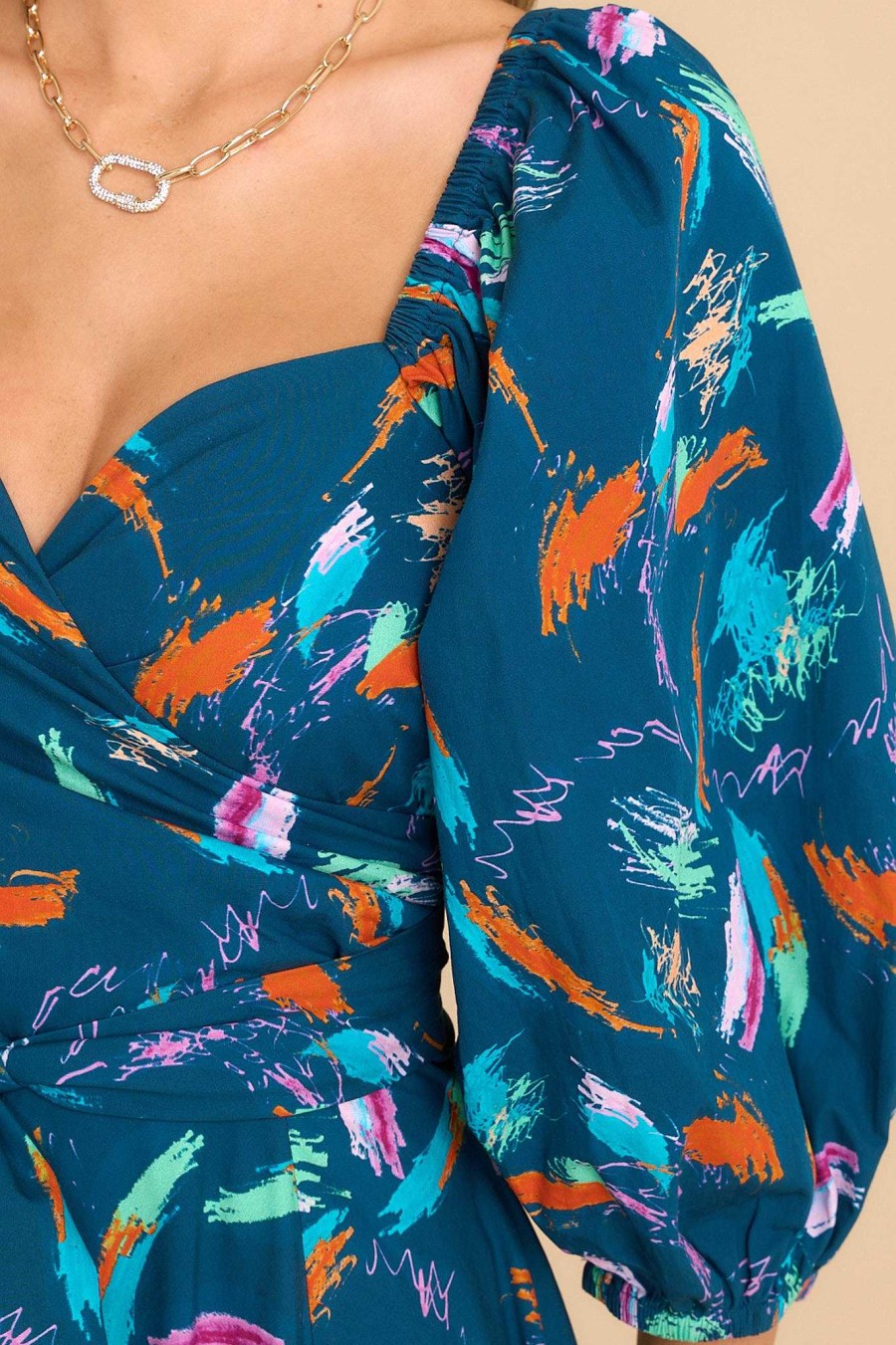 Clothing Alivia Midi Dresses | Lisa Dress Scribble Burst Navy