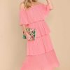 Clothing Red Dress Midi Dresses | See It Happen Midi Dress Coral