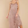 Clothing Red Dress Maxi Dresses | Let'S Travel Floral Print Maxi Dress Mauve Pink