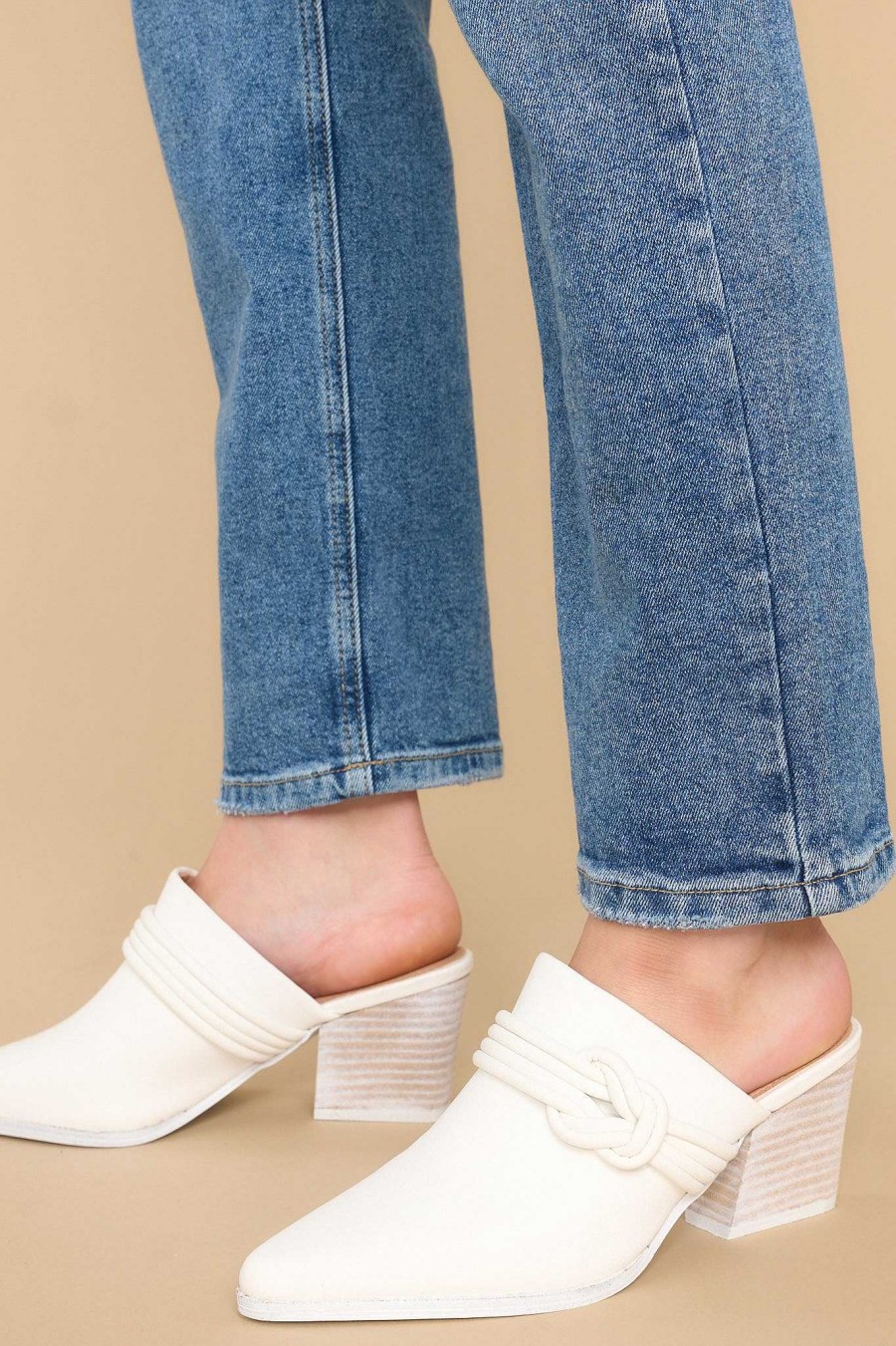 Shoes Red Dress High Heel Sandals | Paving The Path High Heel Mule White