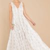 Clothing Aura Maxi Dresses | Mesmerized Glance Lace Maxi Dress White
