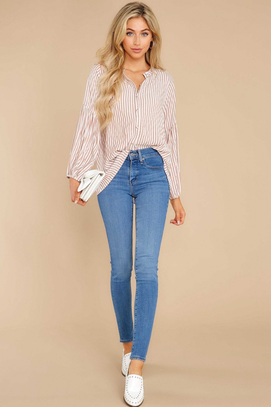 Clothing Red Dress Blouses & Shirts | Endlessly Working Stripe Top Clay